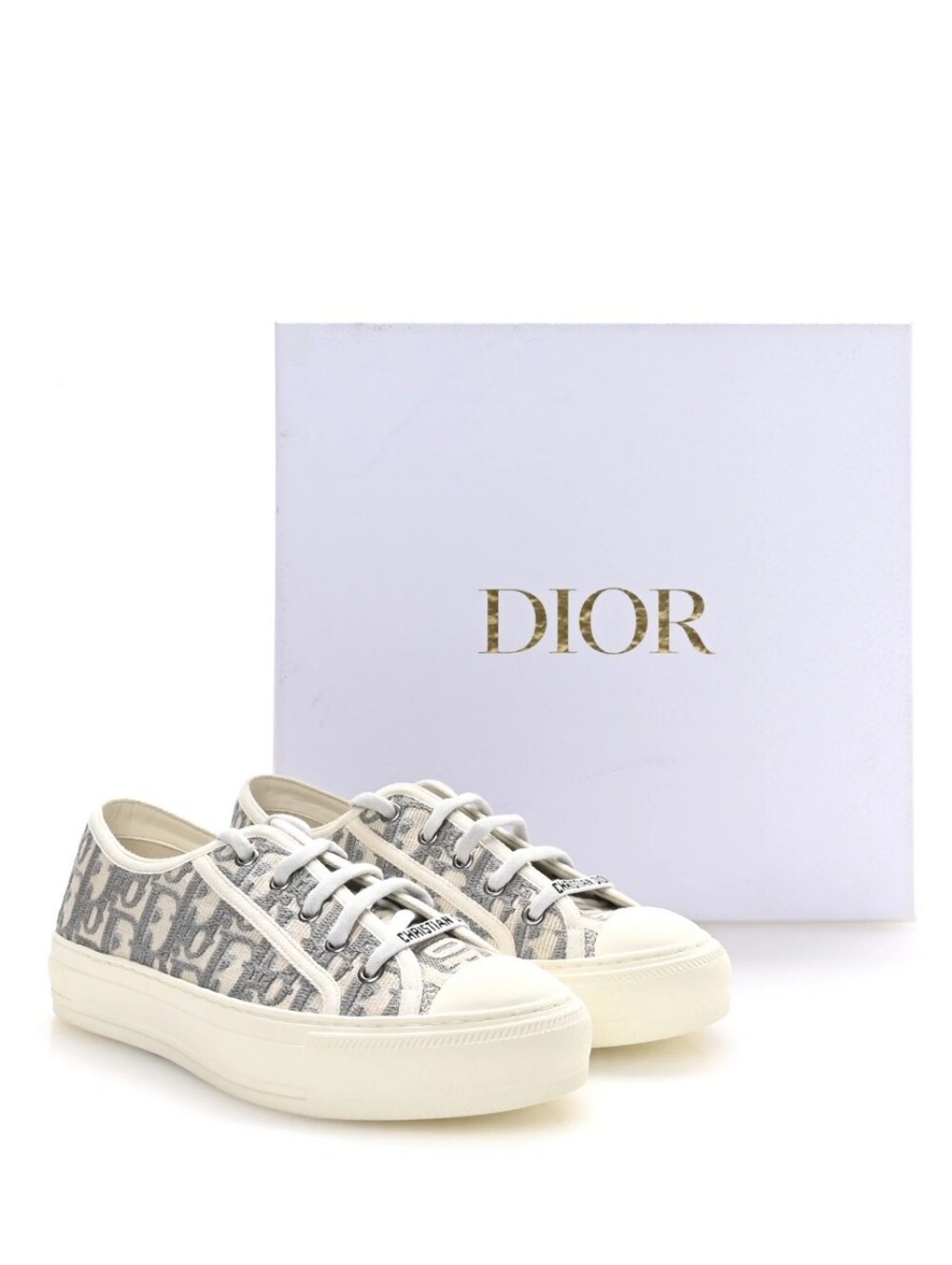 ❣️Dior Women’s Grey Oblique Canvas Low-Top Sneakers❣️